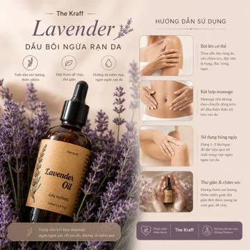 DẦU LAVENDER BODY OIL SERUM | Massage Ngừa Rạn Da | Dưỡng Ẩm, Làm Mềm Da, Tinh Dầu Oải Hương Thiên Nhiên