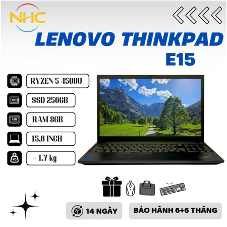 Laptop Giá Rẻ Lenovo thinkpad E15 Core i7 RAM 8 SSD 256GB 15,6 inch FullHD