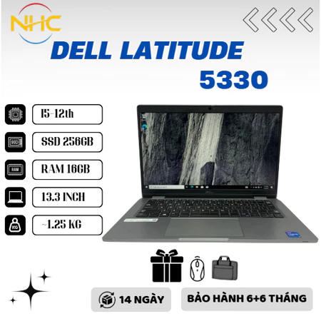 Laptop Giá Rẻ chuẩn US Dell Latitude 5330 i5 12th Ram 16GB SSD 256GB