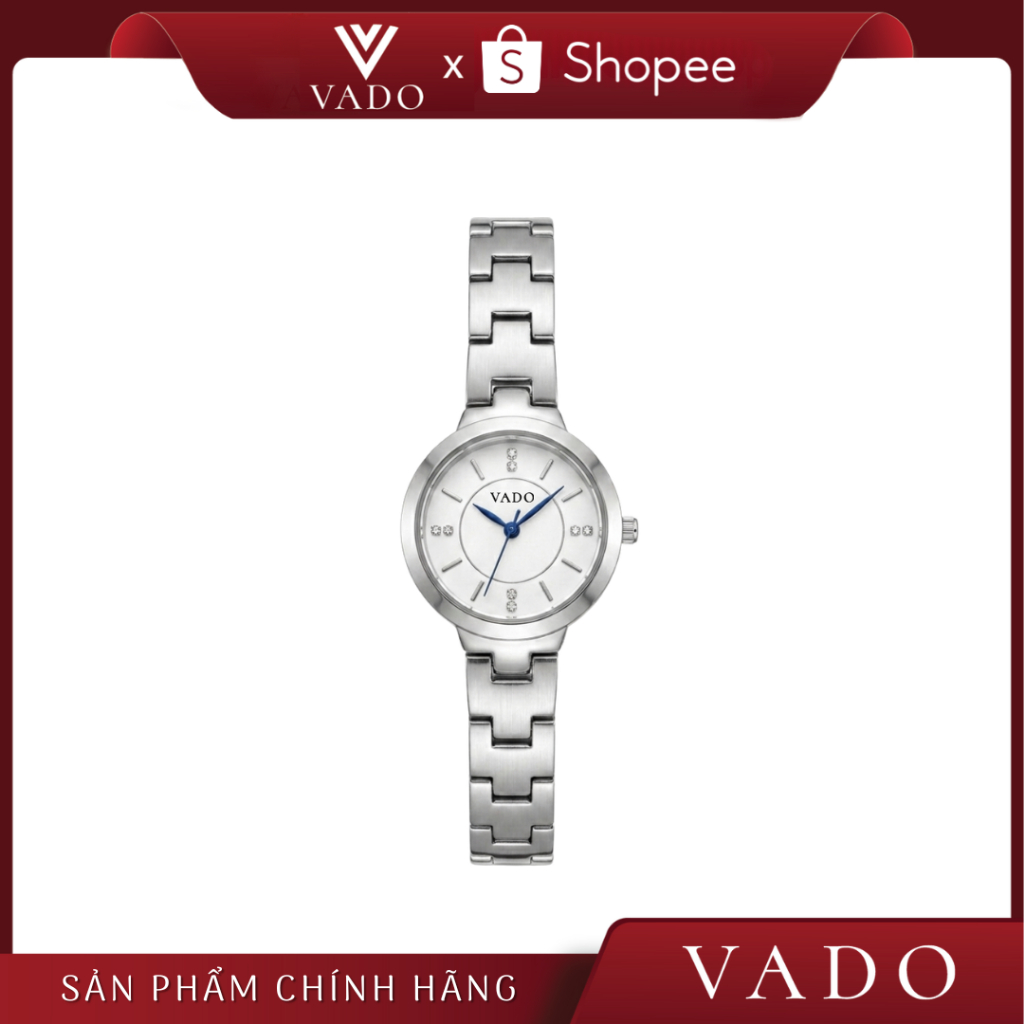 Đồng Hồ Nữ VADO Basic Mặt Tròn, Dây Kim Loại Bền Không Rỉ, Hỗ Trợ Kháng Nước - DH1701 VADO