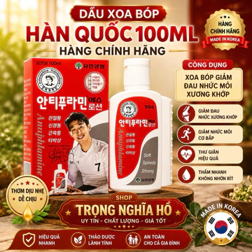 [Hàng Chính Hãng ]Dầu nóng xoa bóp hàn quốc chính hãng xoa bóp massage màu đỏ antiphlamine 100ml Thơm Nóng Mạnh