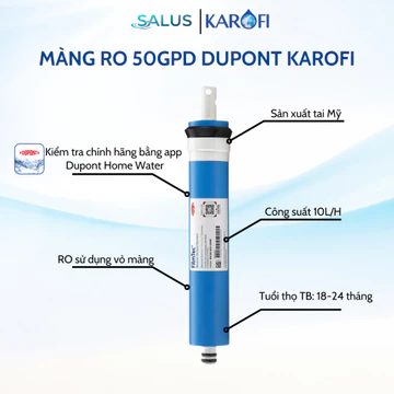 Màng RO 50GPD Dupont Karofi Chính Hãng Sản Xuất Tại Mỹ Dùng Được Cho Các Máy Lọc Nước RO Có Vỏ Màng