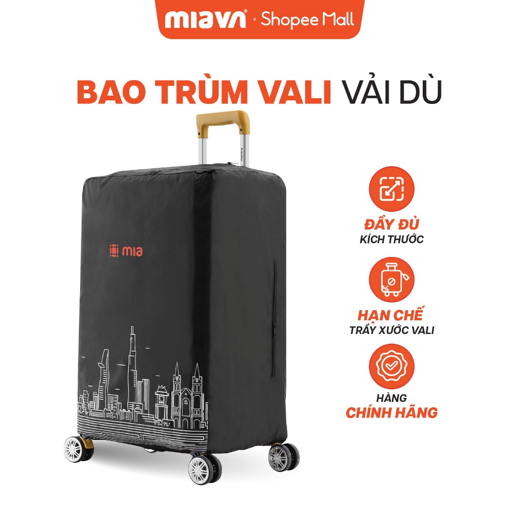 Bao Trùm Bảo Vệ Vali Du Lịch MIA Cover City – Chống Trầy Xước, Chống Bụi, Đầy Đủ Kích Cỡ, Bảo Vệ Toàn Diện