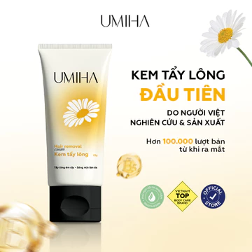 Kem tẩy lông Cúc La Mã UMIHA dành cho da nhạy cảm (65g) - Tẩy lông chân, tay, tẩy lông nách, tẩy lông vùng kín, bikini