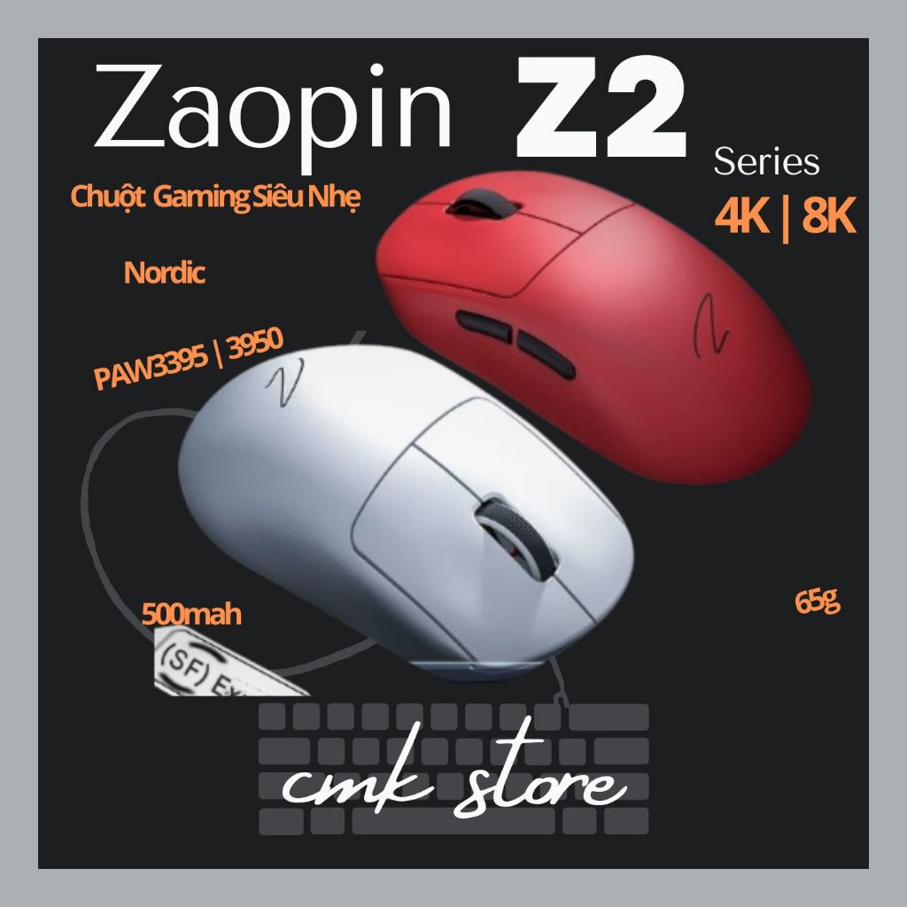 Chuột không dây Gaming - Zaopin Z2 Series - 4K | 8K - Nordic - 3395 | 3950 | BigBuy360 - bigbuy360.vn