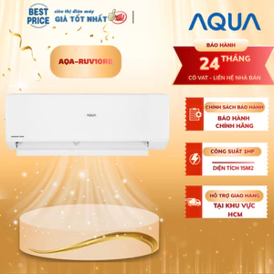 AQA-RUV10RB Máy Lạnh Aqua 1HP Inverter – Lọc PM2.5, UVC Pro, Tự Làm Sạch Dàn Lạnh AQA-RUV10RB