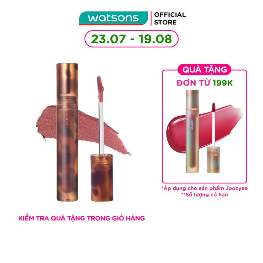 Son Kem Joocyee Fluffy Matte Lipgloss 3.3g .#V07 Amber Syrup