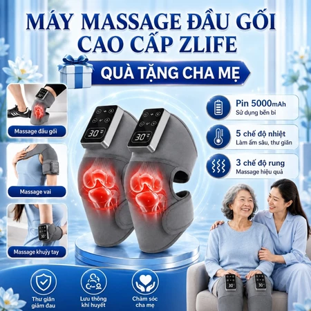 Máy Masssage Đầu Gối ZLIFE Z319 Pro - 5 Chế Độ Chườm Nóng Massage, 3 Chế Độ Rung Giảm Đau