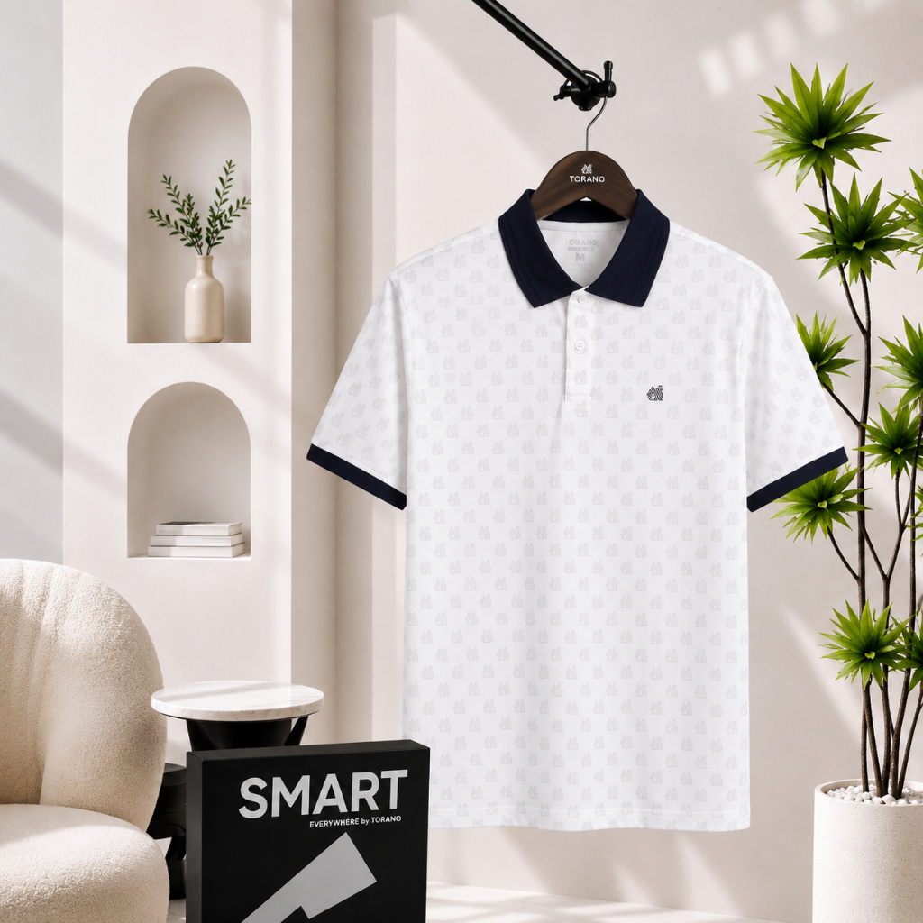 Áo Polo Nam TORANO MONOGRAM POLO Cotton Thoáng Khí, Co Giãn Êm Mềm, Thiết Kế Bo Kẻ Hiện Đại GSTP051 | BigBuy360 - bigbuy360.vn