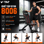 Ghế Tập Gym Tại Nhà V-Tap 8006 Điều Chỉnh Đa Năng, Ghế Tập Tạ Gấp Gọn Chịu Tải 200kg — ảnh 1