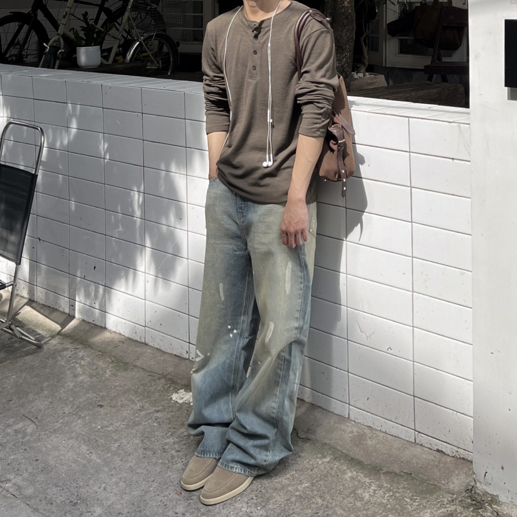 Bad Choices | Quần ống suông STRAIGHT JEANS wash màu vẩy sơn | BigBuy360 - bigbuy360.vn