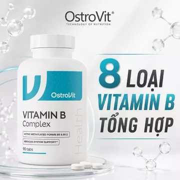 Viên uống Vitamin B Complex Ostrovit ( 90 viên ) bổ sung 8 loại vitamin B hỗ trợ cải thiện sức khỏe tổng thể
