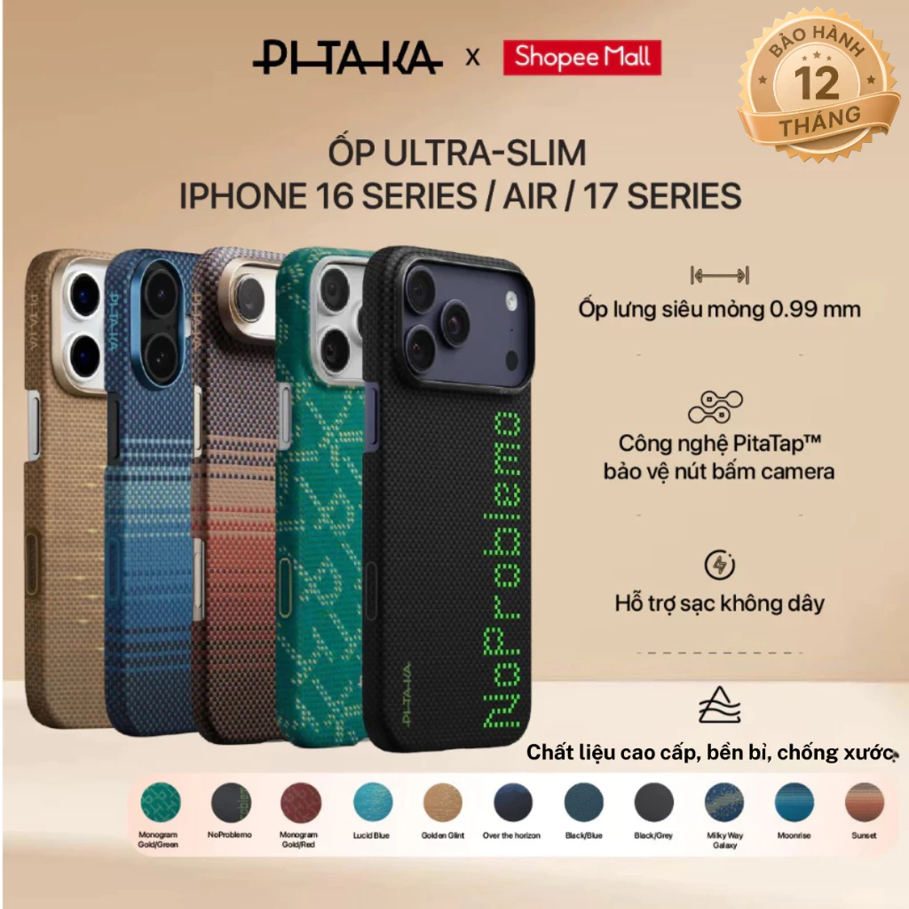 Ốp lưng Pitaka Ultra-Slim cho iPhone 16/17 series