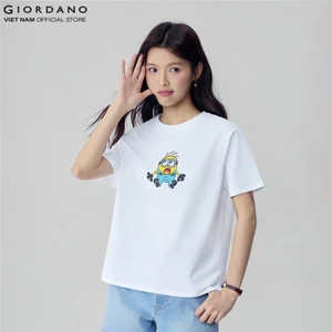 GIORDANO Áo Thun Nữ Ngắn Tay In Hình Minions & Monsters Sorona T-Shirt 5396365-01