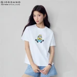 GIORDANO Áo Thun Nữ Ngắn Tay In Hình Minions & Monsters Sorona T-Shirt 5396365-01 — ảnh 1