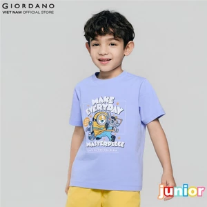 GIORDANO Áo Thun Trẻ Em Cổ Tròn In Hình Minions & Monsters Sorona Tee 3086002-66