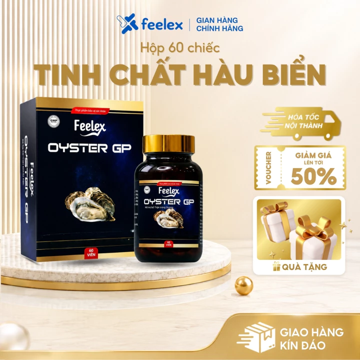 Viên uống Tinh chất hàu biển Feelex Oyster GP tăng cường sức khỏe hộp 60 viên