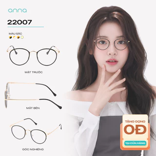 [BACK TO SCHOOL] Gọng kính mắt thời trang nữ ANNA dáng mắt mèo chất liệu kim loại trendy- 22007