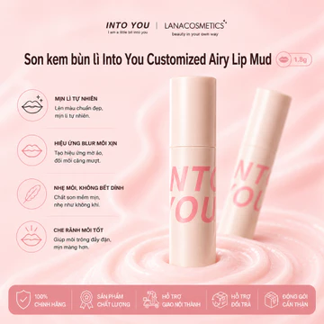 Son kem bùn lì Into You Customized Airy Lip Mud 1.8g