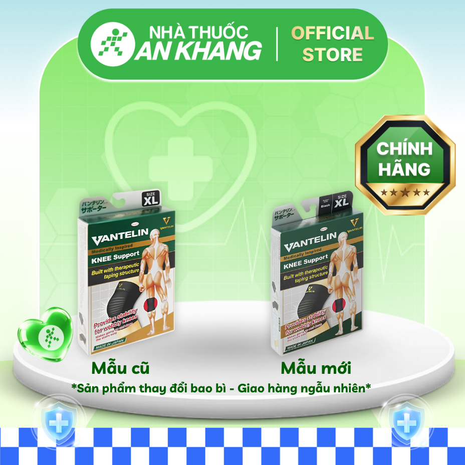 Đai bảo vệ đầu gối Vantelin Knee Support size XL [Nhà Thuốc An Khang - Chính Hãng 100%]