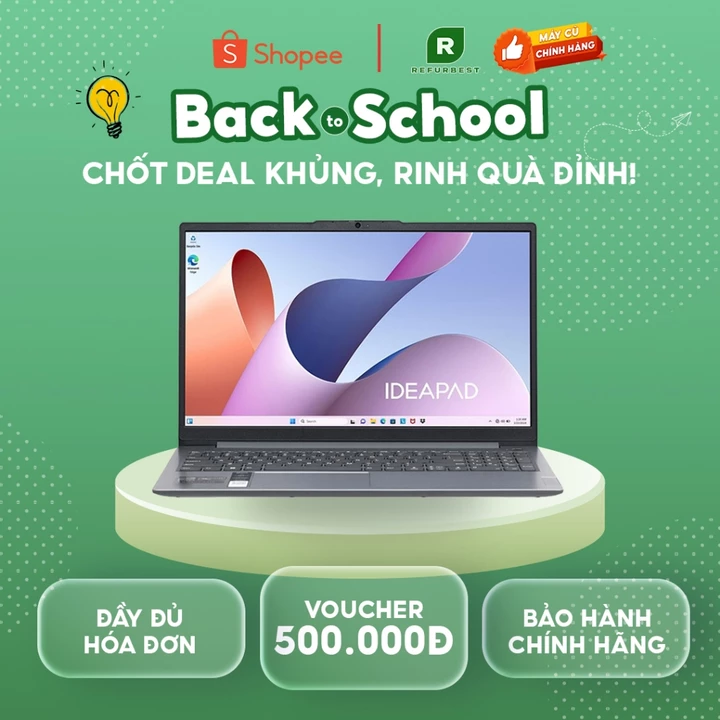 [Máy cũ] - [Trả bảo hành] Lenovo IdeaPad Slim 3 15AMN8 R5 7520U/16GB/512GB/(82XQ00J0VN) (Xám)