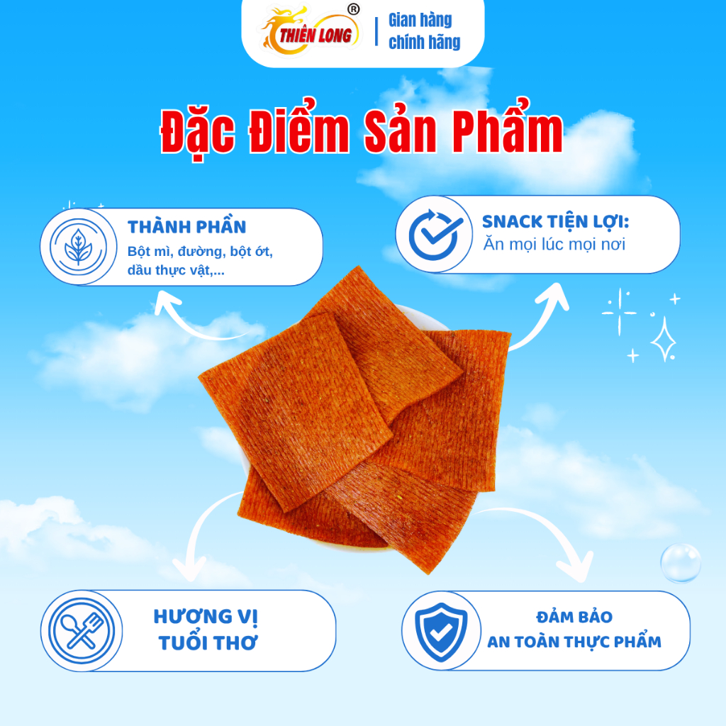 Snack Hương bò thơm cay 30g Thiên Long Food, Snack Bột Mì Que Cay Cổng Trường, Đồ Ăn Vặt Tuổi Thơ | BigBuy360 - bigbuy360.vn