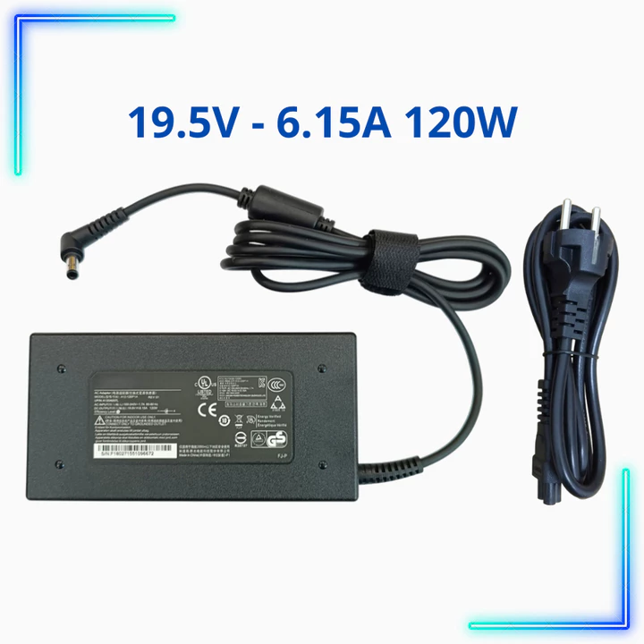 Sạc Laptop MSI 19.5V - 6.15A 120W Cho MSI Gaming GE60 GE62 GE70 GF63 GL73 PE60 PE70 - Adapter MSI New