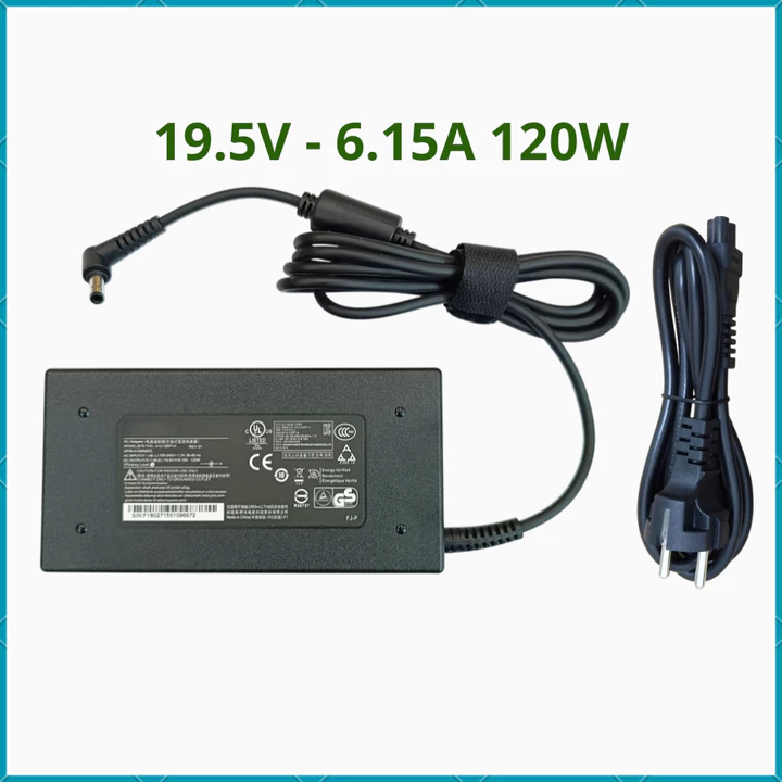 Sạc Laptop MSI 19.5V - 6.15A 120W Cho MSI Gaming GE60 GE62 GE70 GF63 GL73 PE60 PE70 - Adapter MSI New