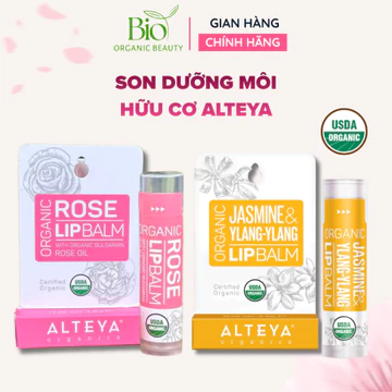 Son dưỡng môi hữu cơ Hữu Cơ Alteya Organics (Son dưỡng hoa hồng, son dưỡng hoa nhài)