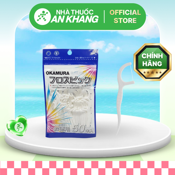 Tăm chỉ nha khoa Okamura gói 50 cây [Nhà Thuốc An Khang - Chính Hãng 100%]