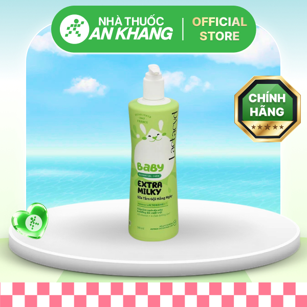 Sữa tắm gội Lactacyd Baby Extra Milky chăm sóc da và tóc cho bé chai 500ml [Nhà Thuốc An Khang - Chính Hãng 100%]