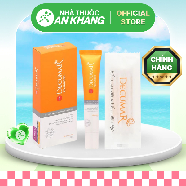 Gel chấm mụn giúp dưỡng da, giảm mụn, mờ thâm Decumar Advanced tuýp 20g [Nhà Thuốc An Khang - Chính Hãng 100%]