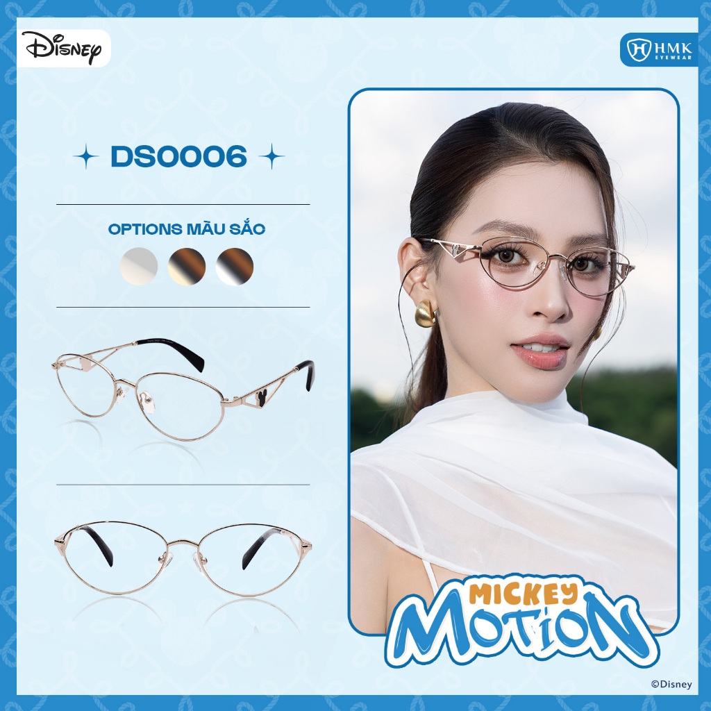 [Mickey Motion Collection] Gọng Oval Kim Loại Cao Cấp HMK Eyewear Thời Trang Y2K Hiện Đại - DS0006