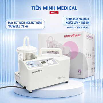 Máy hút dịch mũi, hút đờm 1 bình YUWELL 7E-A (gia đình) dùng cho người lớn và trẻ em