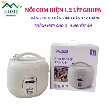 Nồi cơm điện cao cấp 1 lít 2 , nồi cơm điện cho 4 người ăn Gropa , Nồi cơm điện cao cấp BH 12 tháng