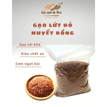 (5kg) Gạo lứt đỏ huyết rồng - gạo lứt thái ,xốp khô ,ăn kiêng cho người tiểu đường