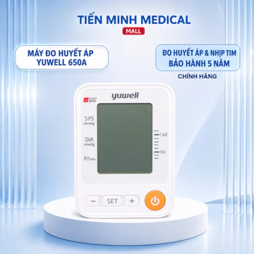Máy đo huyết áp bắp tay và đo nhịp tim YUWELL 650A bảo hành 5 năm chính hãng
