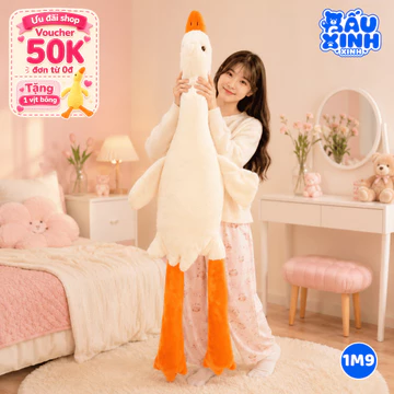 Gấu Bông Vịt 1M9, Gấu Bông Ngỗng Siêu To Siêu Dễ Thương, Thú Bông Thú Nhồi Bông Toy Đồ Chơi - Gấu Xinh Xinh