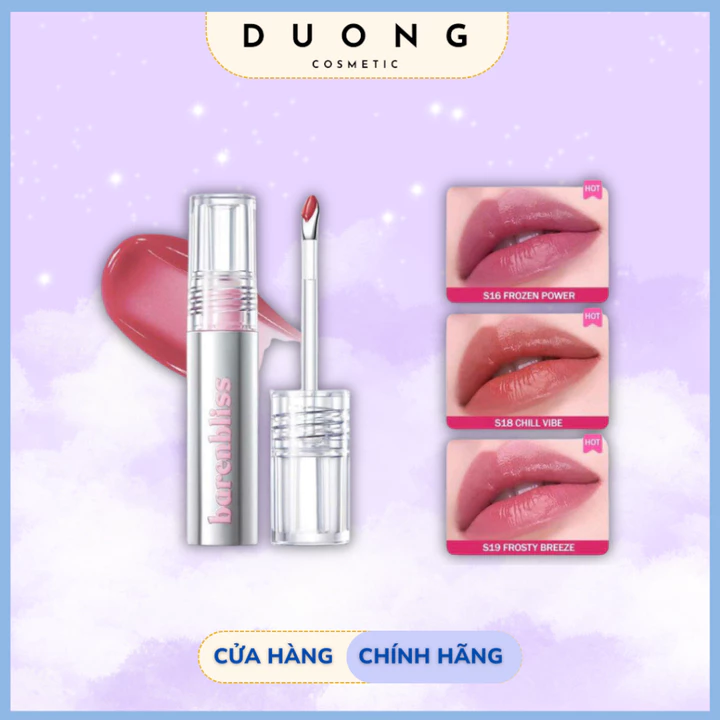 Son tint bóng barenbliss Peach Makes Perfect Lip Tint lâu trôi không lem dính bền màu 3g