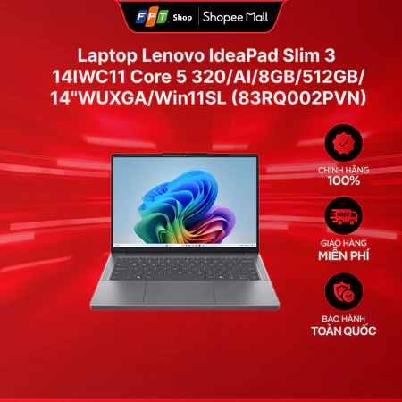 Laptop Lenovo IdeaPad Slim 3 14IWC11 Core 5 320/AI/8GB/512GB/14"WUXGA/Win11SL (83RQ002PVN)