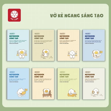 HẢI TIẾN Vở kẻ ngang Sáng tạo - ĐL 60g/m2 (80tr, 120tr, 200tr)