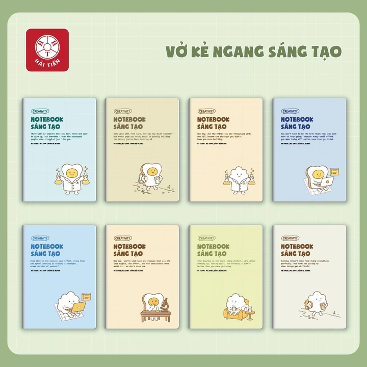 HẢI TIẾN Vở kẻ ngang Sáng tạo - ĐL 60g/m2 (80tr, 120tr, 200tr)