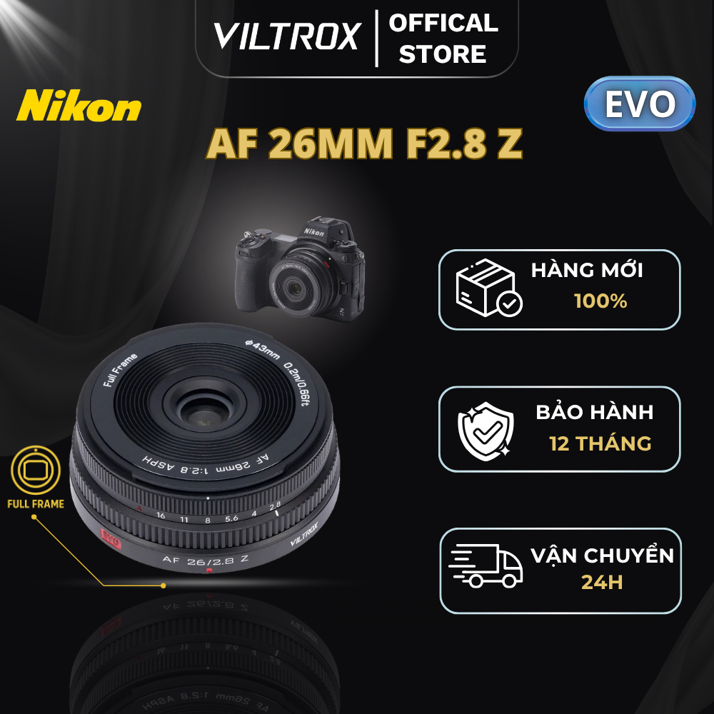 Ống kính Viltrox AF 26mm F2.8 FE EVO