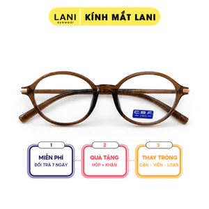 Gọng kính cận nữ Lani 5054 oval y2k nhựa dẻo