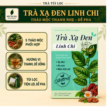 Trà Xạ Đen Linh Chi MỘC TÂM Hương Thanh Dễ Uống 90g 30 Túi Lọc Dùng Hằng Ngày
