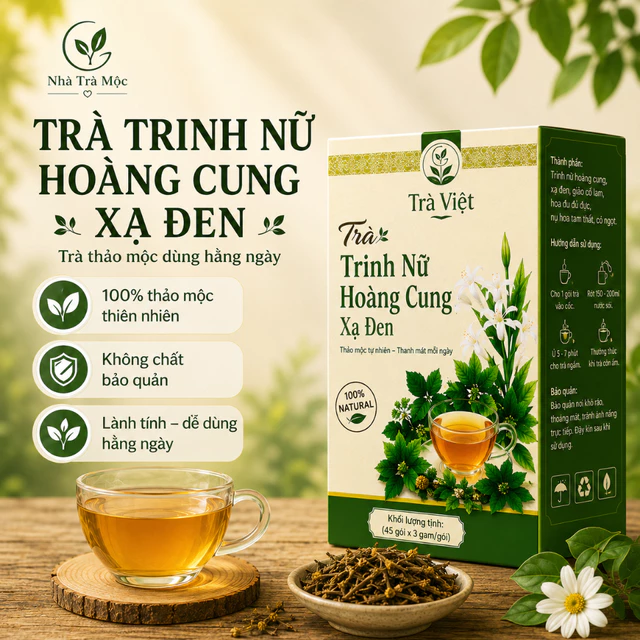 Trà Trinh Nữ Hoàng Cung Xạ Đen 45 Túi Lọc Trà Thảo Mộc Thiên Nhiên Thanh Mát Dễ Uống Dùng Hằng Ngày Nhà Trà Mộc