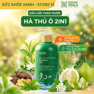 DẦU GỘI THẢO DƯỢC HÀ THỦ Ô 2IN1 CỎ CÂY HOA LÁ – BÍ QUYẾT TÓC ĐEN MƯỢT, GIẢM GÃY RỤNG TỪ GỐCDẦU GỘI THẢO DƯỢC HÀ THỦ Ô 2I