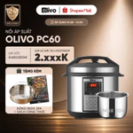 Nồi Áp Suất Điện Đa Năng OLIVO PC60 - Nồi Hầm Dung Tích 6L - Hầm, Kho Thịt, Chiên Rán, Nấu Lẩu - 16 Chế Độ — ảnh 1