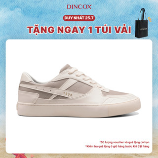 Giày Da Sneaker Nam Nữ DC39 LATTE LOVE DINCOX Shoes Đế Bằng - Microfiber Leather