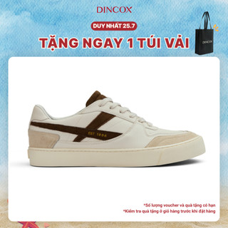 Giày Da Sneaker Nam Nữ DC39 CARAMEL DINCOX Shoes Đế Bằng - Microfiber Leather